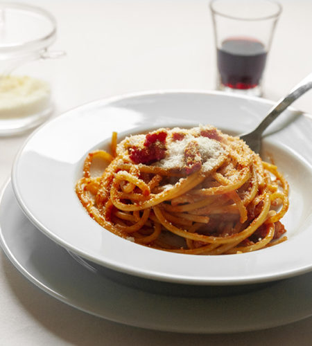 Bucatini all’amatriciana di Zia Silvana