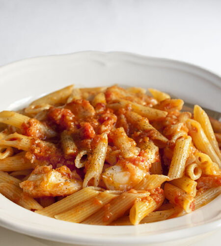 Dad’s cod sauce penne