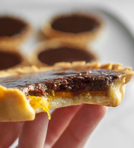 Orange-and-chocolate mini tarts