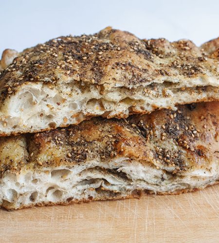 Pizza with zaatar