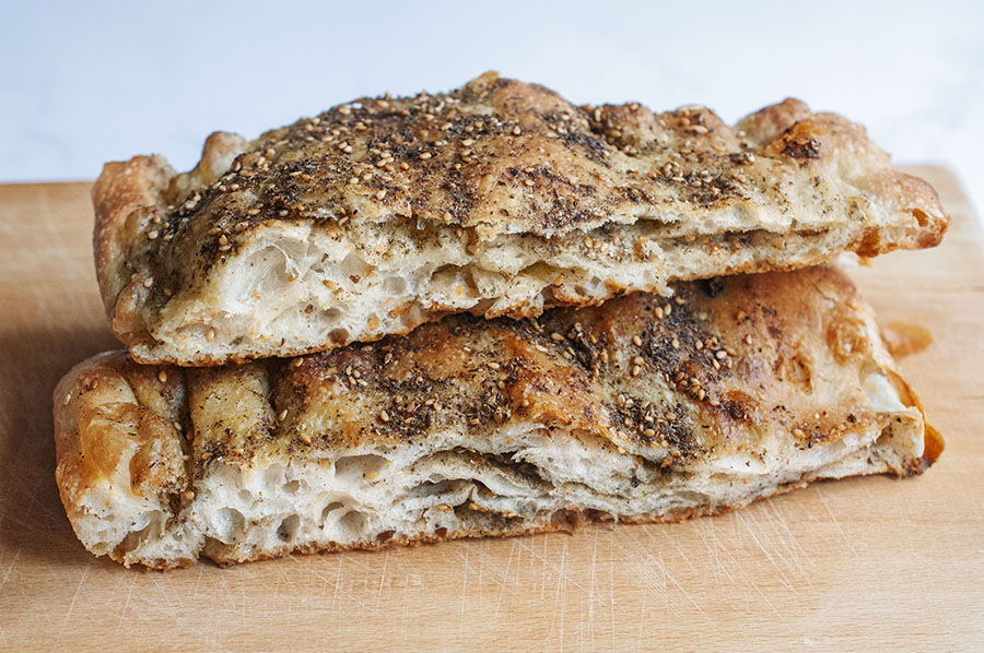 Pizza bianca con zaatar