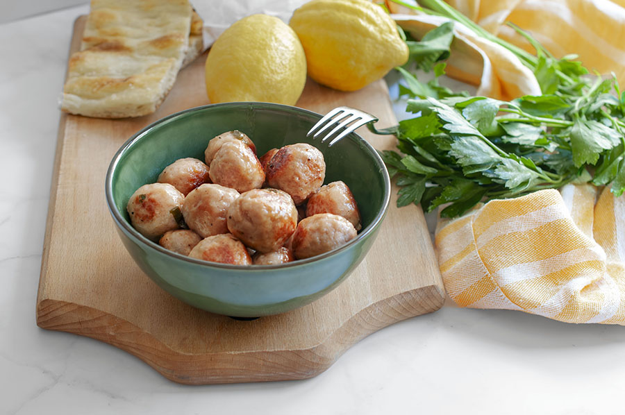 Polpette al limone e prezzemolo